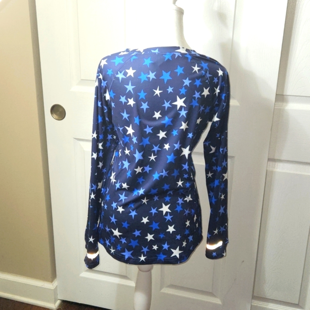 NEW BALANCE & J.CREW WOMENS ATHLETIC LONG SLEEVES SHIRT SIZE S REFLECTIVE STRIPE - Picture 5 of 7